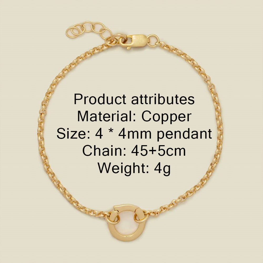 Elegant Circle Link Bracelet - Timeless Gold Chain Charm