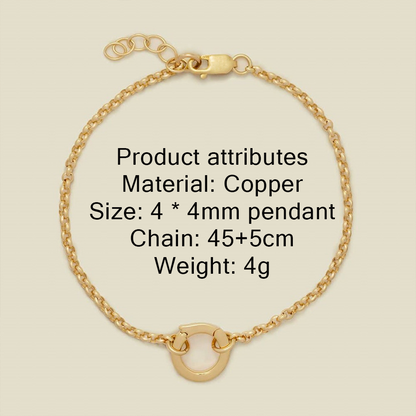 Elegant Circle Link Bracelet - Timeless Gold Chain Charm