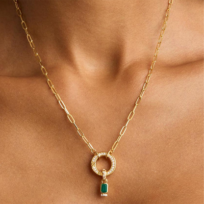 Elegant Chain Pendant Necklace - December Birthstone Collection