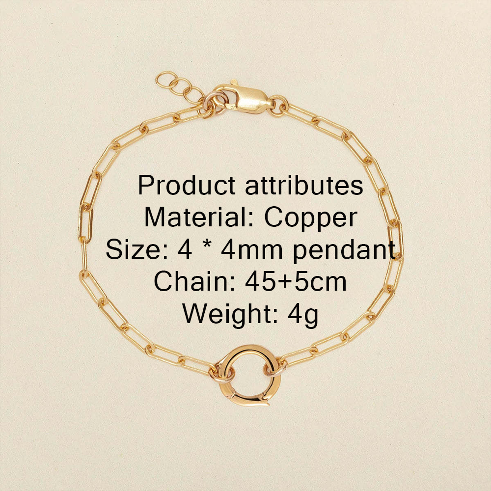 Elegant Circle Link Bracelet - Timeless Gold Chain Charm