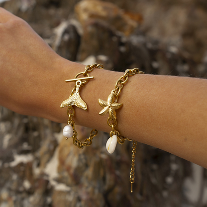 Ocean-Inspired Series: Mermaid Tail and Starfish Bracelets