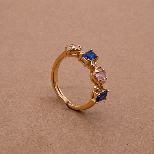 Vintage Romantic Multi-Gemstone Ring